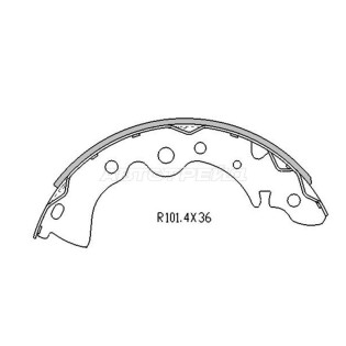 Колодки тормозные барабанные зад NISSAN ALMERA B10RS SAT