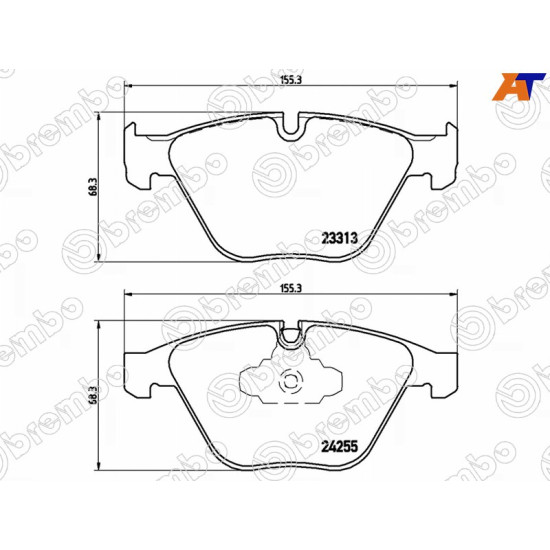 Колодки тормозные перед BMW 1 E82/3 E90/92/90/5 E60/63/65/X1 E89/E84 BREMBO