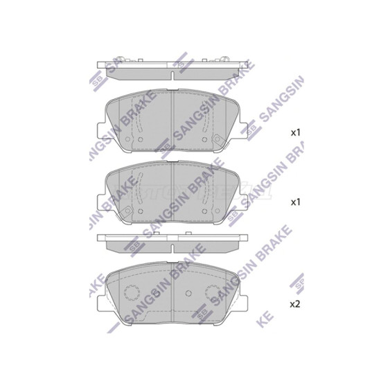 Колодки тормозные перед HYUNDAI I30/ VELOSTER 12-/ KIA CEED 12-/ OPTIMA 10- SANGSIN BRAKE