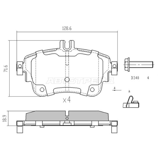 Колодки тормозные перед MERCEDES W176/W246 SAT