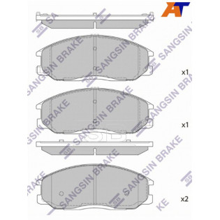 Колодки тормозные перед SSANGYONG ACTYON 05-11/ KYRON 05-/ REXTON 01- SANGSIN BRAKE