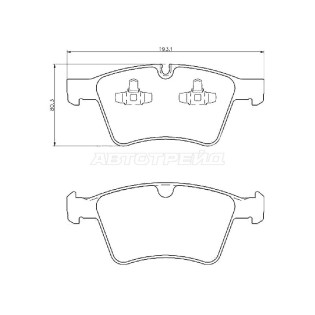 Колодки тормозные передн MERCEDES GL X164/ML W164 BREMBO