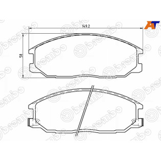 Колодки тормозные передн SSANGYONG ACTYON SPORTS 12-/REXTON 12- BREMBO