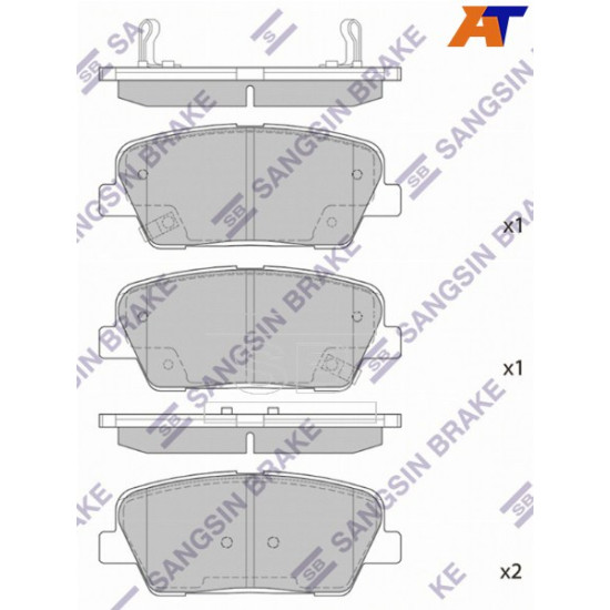 Колодки тормозные зад HYUNDAI SANTA-FE 12- SANGSIN BRAKE