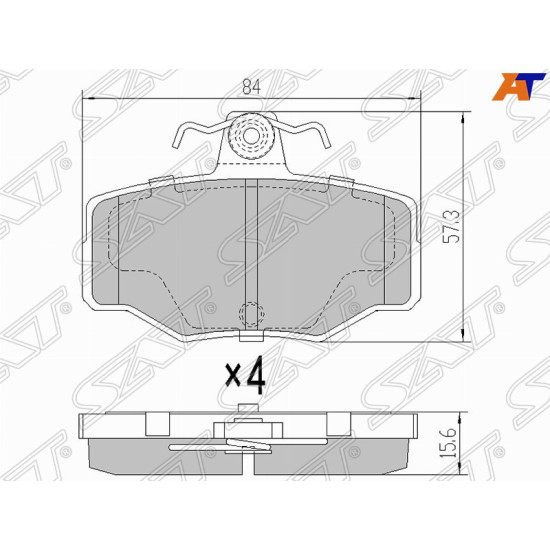 Колодки тормозные зад NISSAN ALMERA TINO V10/ALMERA N16/PRIMERA P11 SAT