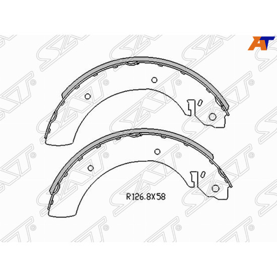 Колодки тормозные зад SSANGYONG ACTYON 05-/KYRON 05-/REXTONE 01- SAT