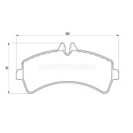 Колодки тормозные задн MERCEDES SPRINTER 06- 4,6-T BREMBO