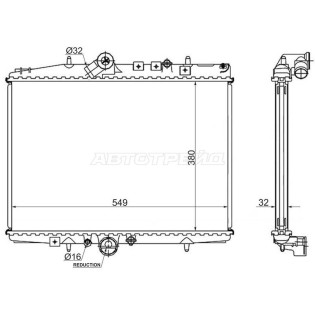 Радиатор CITROEN C5 2.2TD 00-04// PEUGEOT 607 2.2TD(AT) 00- SAT