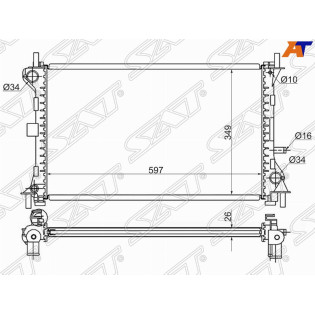 Радиатор FORD FOCUS 1.6/1.8/2.0 98-04 SAT
