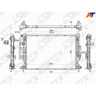 Радиатор FORD KUGA 2,0D/FOCUS 1,5 EcoBoost/2,0D 11- SAT