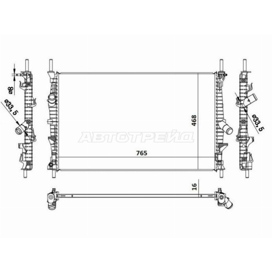 Радиатор Ford Transit 14- SAT