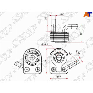 Радиатор масляный FORD C-MAX 10-/FIESTA 08-/FOCUS II 04-11/FOCUS III 11-/KUGA 13-/MONDEO 07-/VOLVO S SAT