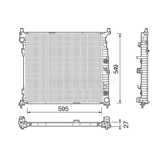 Радиатор Mercedes-Benz M-Class 11-15 / GL-Class 12-15 / GLS-Class 15-19 DENSO